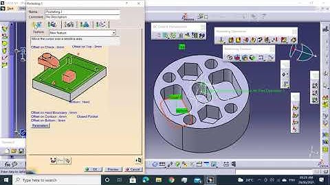 Catia Nc Programming Exercise - 64 #facing #pocketing #profilecontouring #drilling #catianc #ncprogr