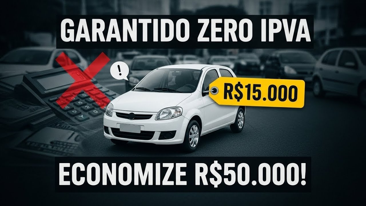 IPVA ZERO GARANTIDO O CARRO de R$15 MIL que Vai te Fazer ECONOMIZAR R$50 MIL Guia de Compra 2026