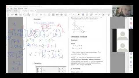 Applications of inverse matrix - solving simultaneous linear equations