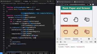 Building Rock Paper Scissors Game From Scratch with JavaScript Events & DOM