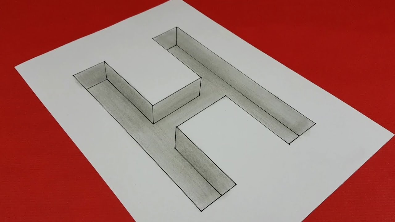 lettre en 3d dessin