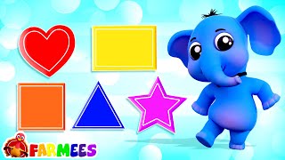 shapes song we are shapes nursery rhymes and kids songs preschool learning videos farmees