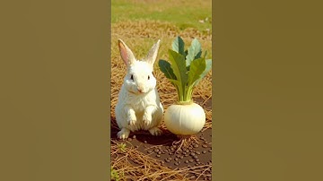 The rabbit saved the turnip plant from drying out by watering it #shortvideos #ai #tree #save #water