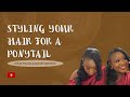 Styling your permed hair for a ponytail  2 minutes clip in ponytail tutorial