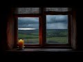 You are in an Earthen Hut, Candlelight &amp; a Storm Help You Sleep | Fake Window