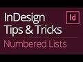 InDesign Numbered Lists | Right Align (Align on Period or Decimal Point)