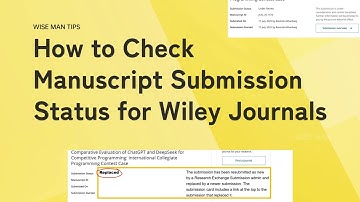 How to Check Manuscript Submission Status for Wiley Journals