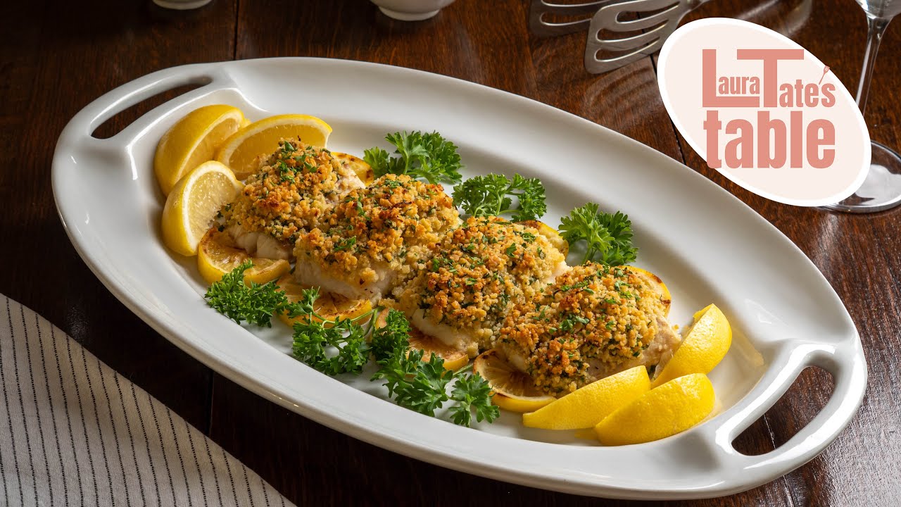 Baked Cod w/Garlic Panko Crumbs