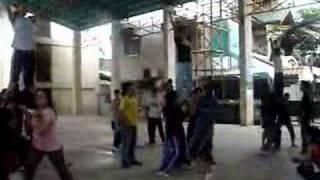 Velez College Nursing Cheerdance - practice tri stand