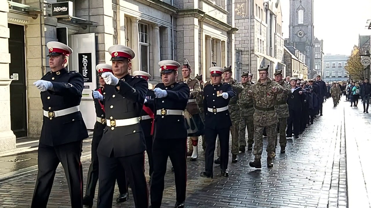 10 Nov 2019: Remembrance day Parade, Aberdeen, Scotland