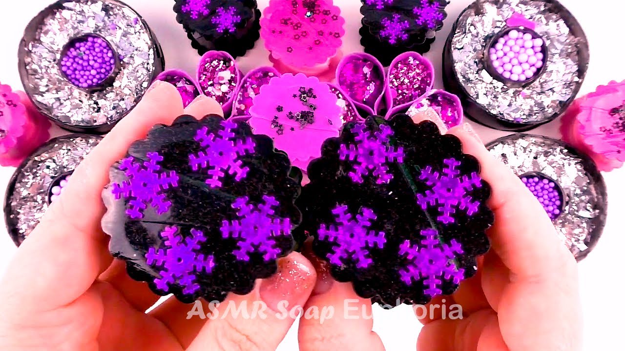 SPARKLING BRILLIANCE★Soap boxes with glitter, foam, starch ★Splitting gypsum★Crushing soap★Best asmr