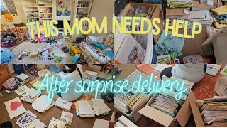 Helping overwhelmed mom organize stuff dumped on her doorstep by her ex #satisfying #organization
