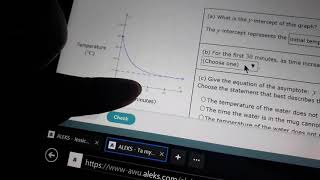 ALEKS - FINDING THE INITIAL AMOUNT AND ASYMPTOTE GIVEN A GRAPH OF AN EXPONENTIAL FUNCTION