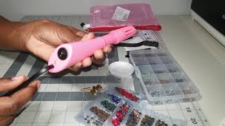 DIY  RHINESTONE APPLICATOR AND BEDAZZLER KIT  HOW TO APPLY STEP BY STEP AND REVIEW