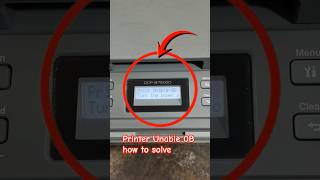 brother printer dcp 7500 printer unable 0b