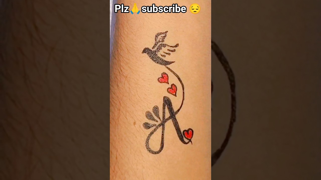 A letter tattoo design ✨ 