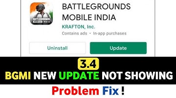 Bgmi New Update Not Showing in Play Store | Bgmi Update Kaise Kare | How to Update Bgmi 3.4