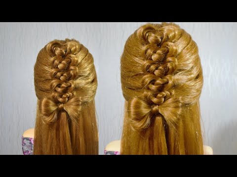 LATEST OPEN BACK HAIRSTYLE USING TIE KNOT BRAID / AWESOME TRICKY OPEN ...