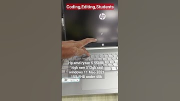 Hp 15s eq2182au | Amd ryzen 5 5500U | 16 gb ram wala laptop | Backlit Keyboard | editing | coding