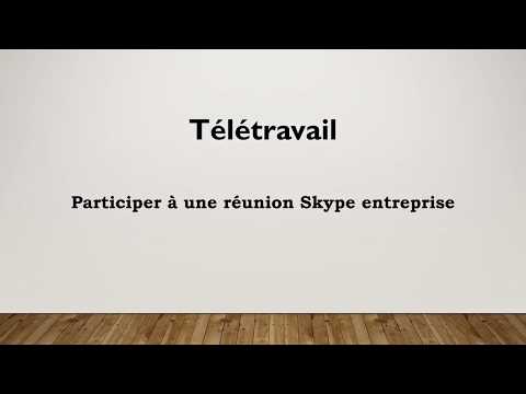 participer à une réunion Skype Entreprise