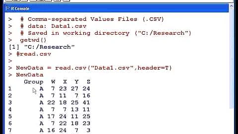 R Tutorial : Comma Separated Values