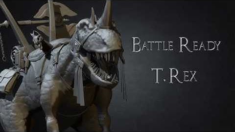 3D Zbrush Maya Keyshot Turntable Animation Battle TRex