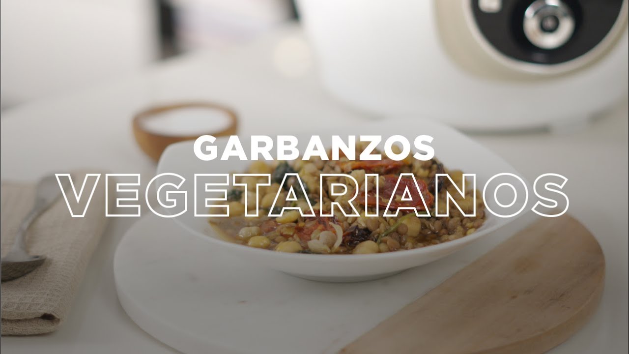 Garbanzos vegetarianos en Cookeo