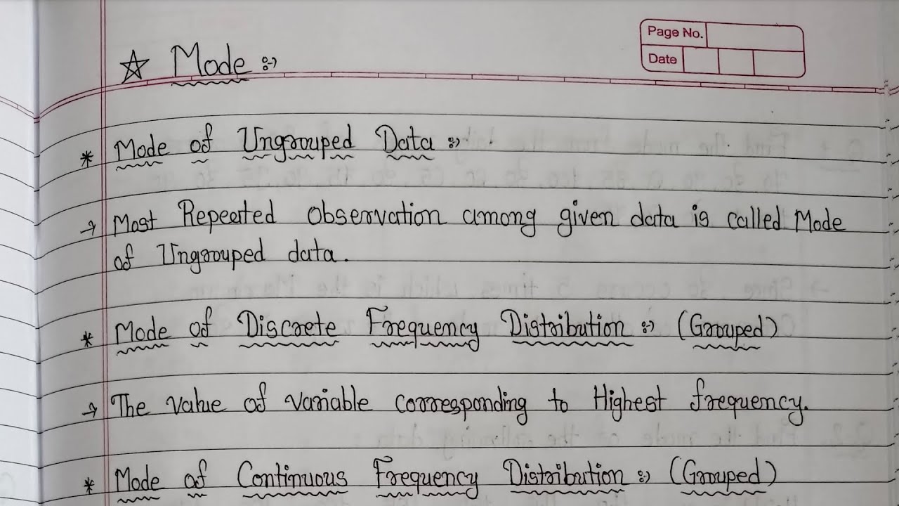 3.3 - Mode - Basic Statistics - Probability & Statistics - YouTube
