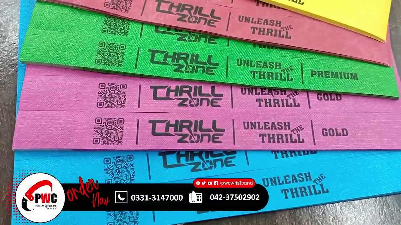 Entry Wristbands with fully customization | Event Wristbands | PWC | Pakistan Wristband