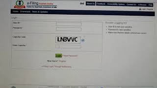 E-Filing Registration Login How To Do Tds And Acknologement