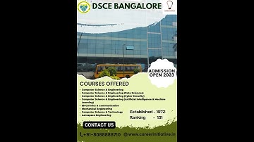 DSCE Bangalore || dsce || dsce main campus || btech || top btech college in bangalore || dcse 2022