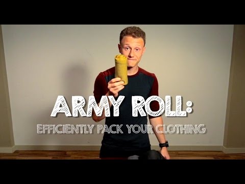 ⁣How to Pack your Clothing  Efficiently - Army Roll Method