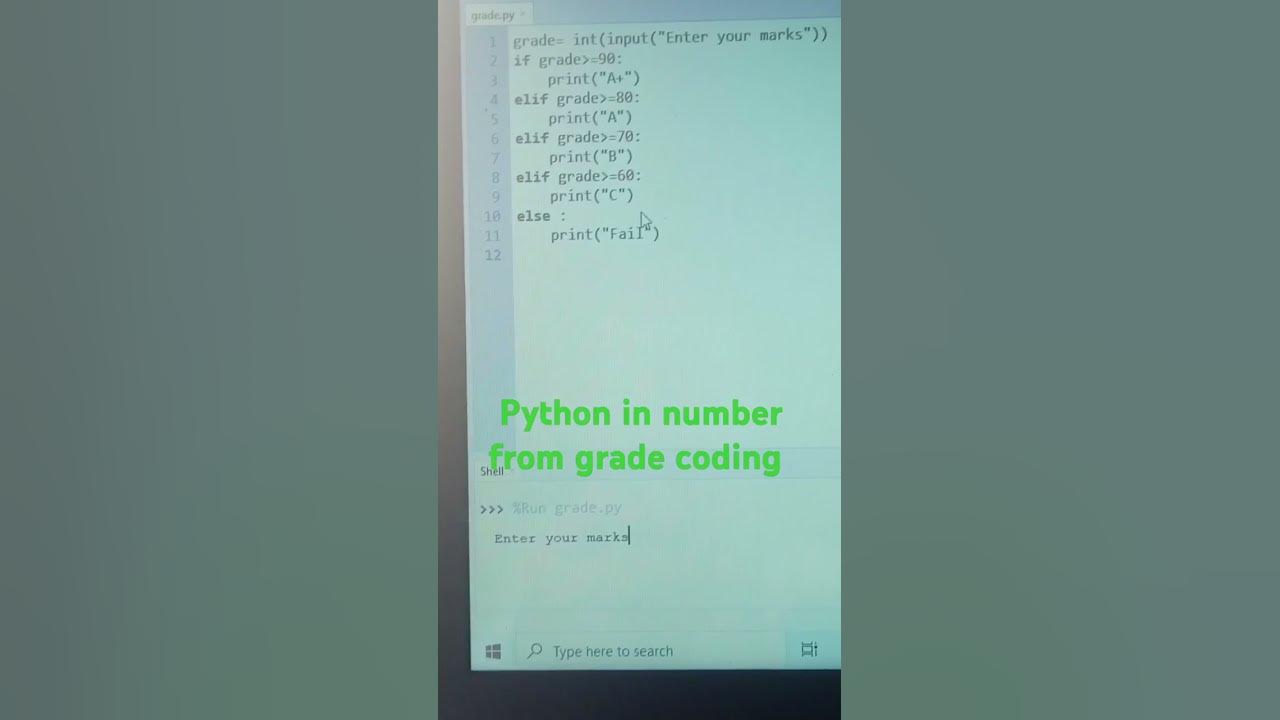 #Python grade coding# - YouTube