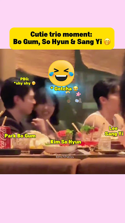 😂 So… what exactly are they eating? #parkbogum #kimsohyun #leesangyi #goodboy