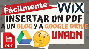 Cómo INSERTAR un PDF a un blog de WIX  y subir PDF a Google DRIVE.