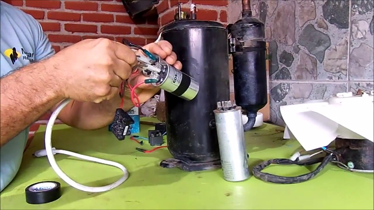 Instalação de capacitor em paralelo no compressor,Ar condicionado