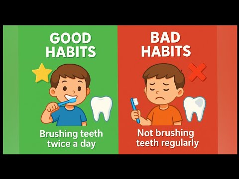 Good Habits vs Bad Habits for Kids 🌟 | Learn Good Manners & Behavior ...