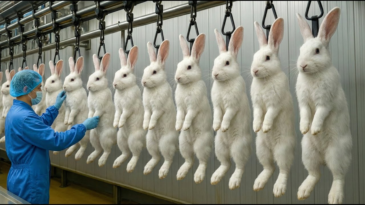 Inside Modern Rabbit Meat and Fur Production | Global Integrated Farm-to-Factory System #21