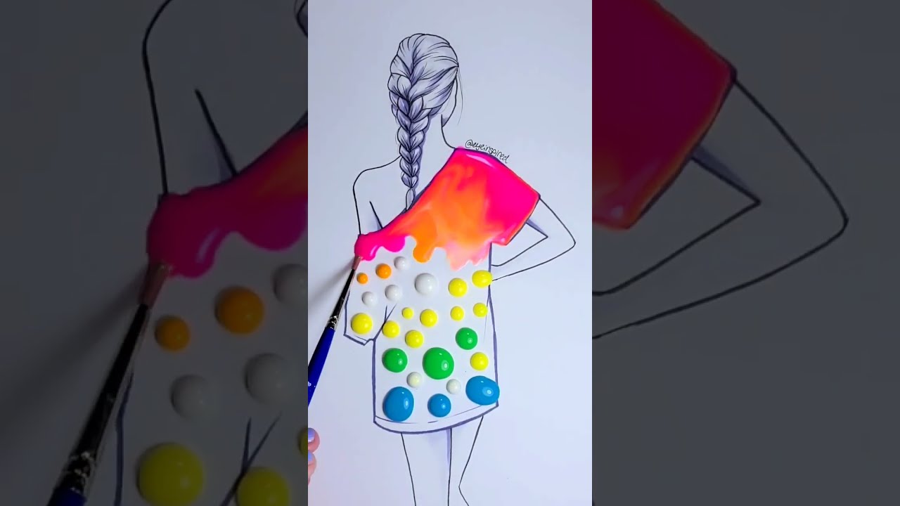 Watercolor Dot Painting Art Artwork Paint Fashion Draw