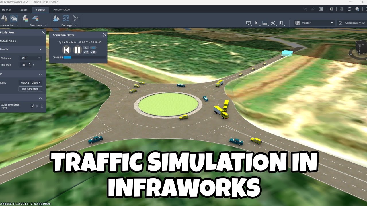Traffic Simulation in Infraworks - YouTube