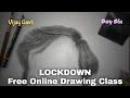 Day 6 'HAIR' । Lockdown Free Online Drawing Class । Vijay Gavli #elimentary #intermediate #art