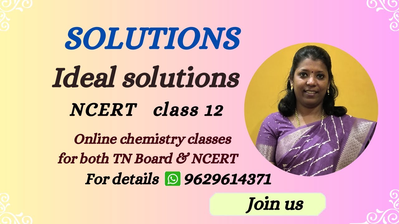 Ideal Solutions Solutions Class 12 NCERT Tamil cbseclass12