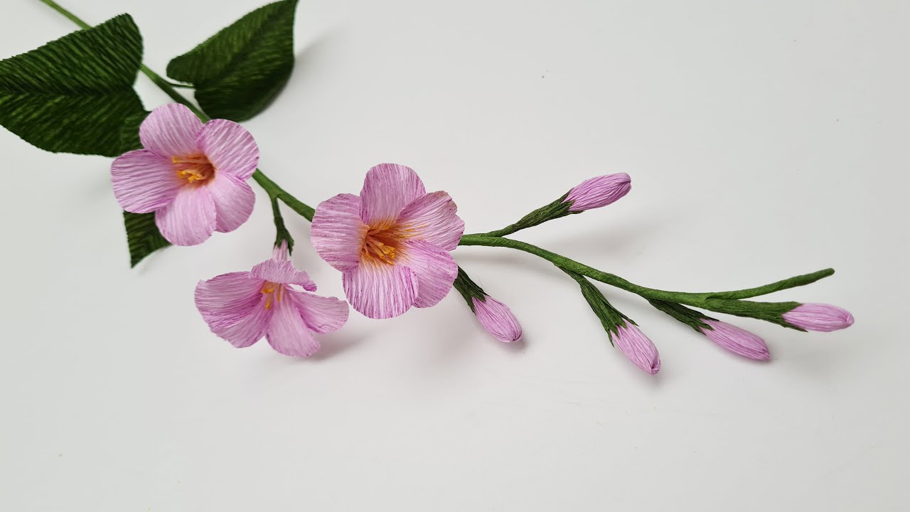 How To Make Chinese Violet Paper Flower / Paper Flower / Góc nhỏ Handmade