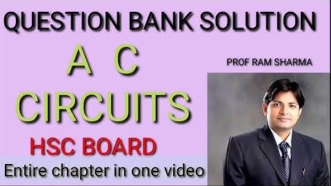 Physics question bank solution |class 12 |AC CIRCUITS | HSC board| Maharashtra board question bank