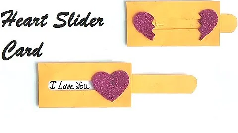 DIY - Heart Slider Card Tutorial || Love Slider Card Tutorial || Card Making Idea