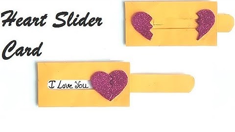 DIY - Heart Slider Card Tutorial || Love Slider Card Tutorial || Card Making Idea