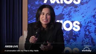 Writer’s CEO and co-founder May Habib & Axios’ Ina Fried