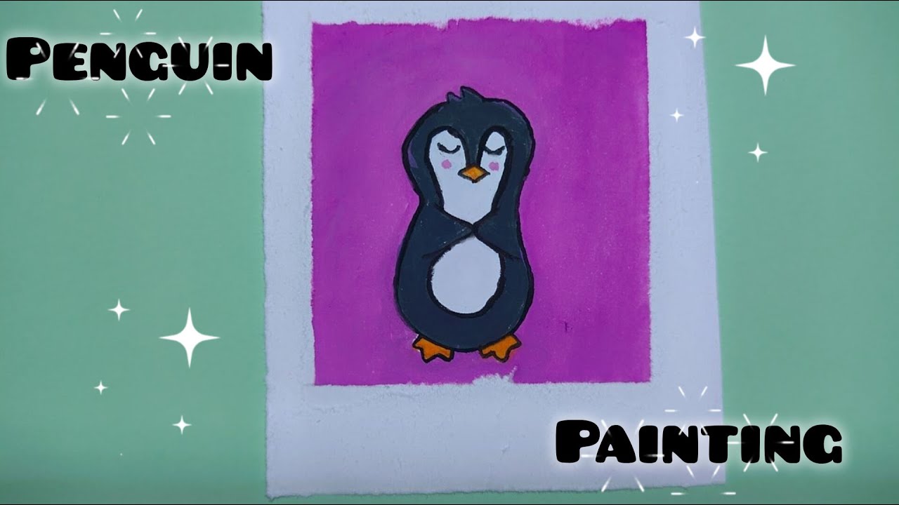 How to draw step by step penguin | watercolor painting | penguin ...