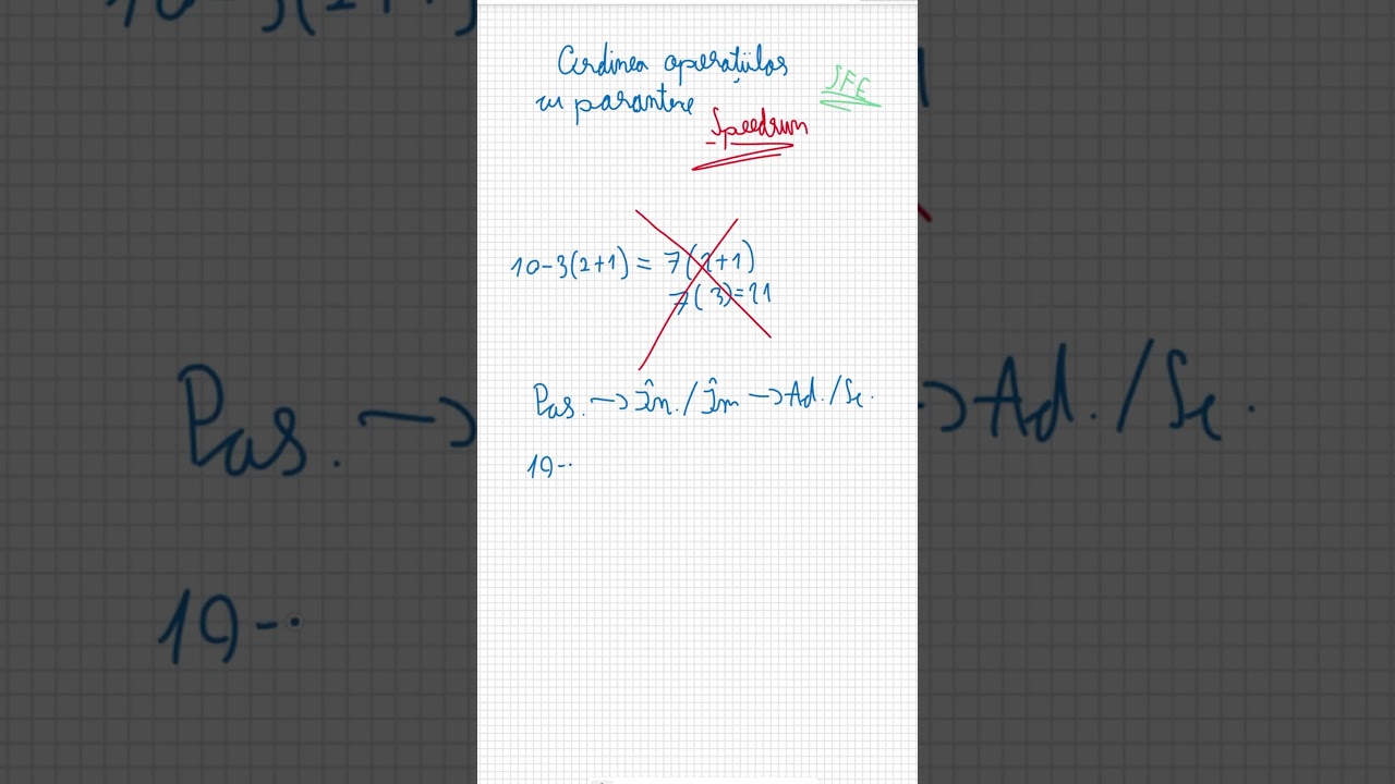 Greșeală comună: ordinea operațiilor cu paranteze! ⚡️