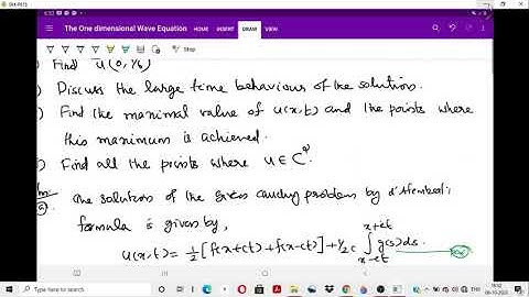 Lecture 4 - Cauchy problem for One dimensional Wave Equation- Problem 2